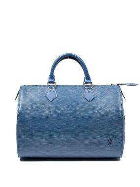 Louis Vuitton Speedy Blue Epi Handbag